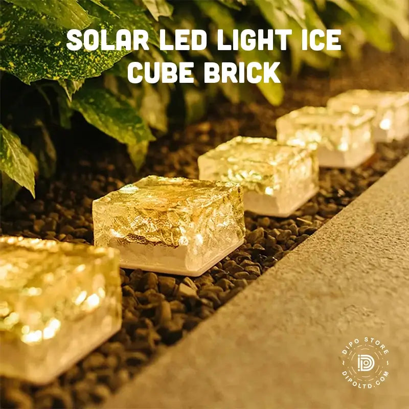 Solar LED Light Ice Cube Brick