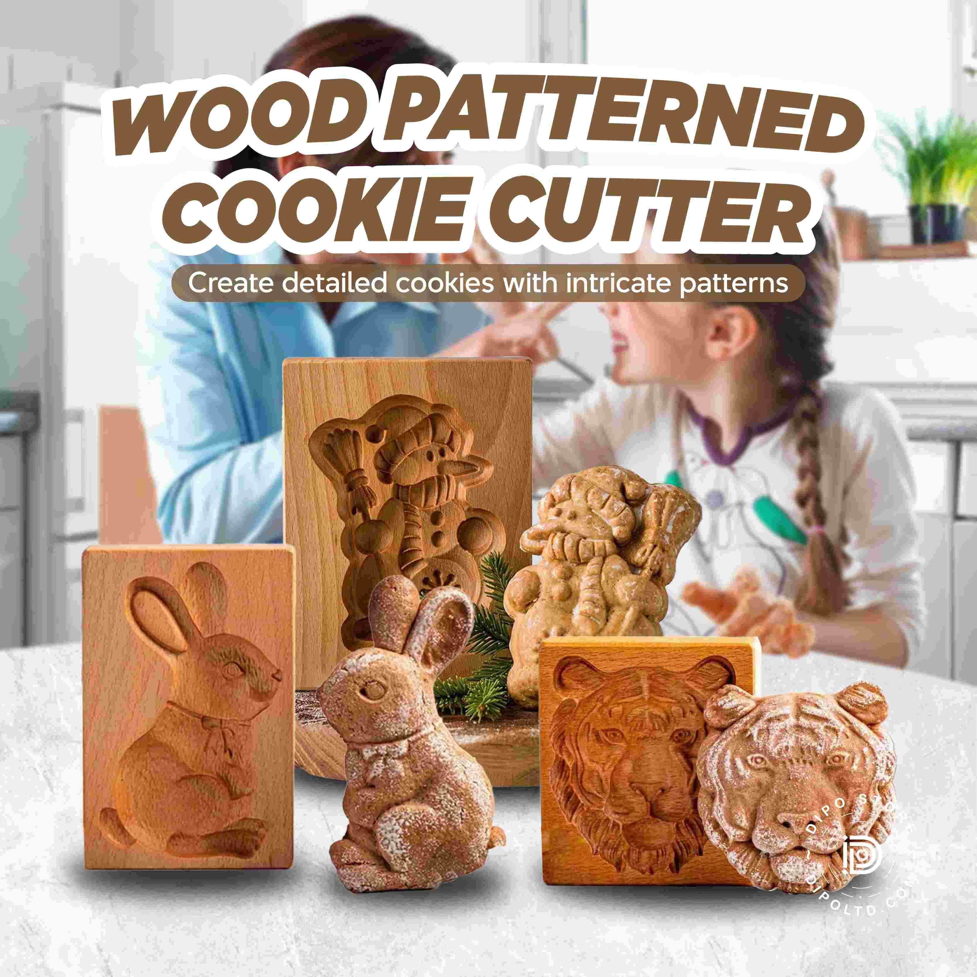 🎄Christmas Promotion - 50% OFF⏰💖Wood Patterned Cookie Cutter - Embossing Mold For Cookies